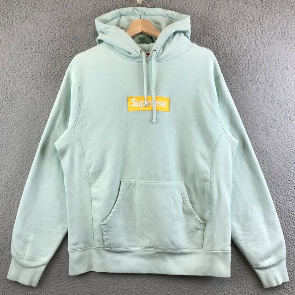 Supreme Orange Box Logo Ice‎ Hoodie size M